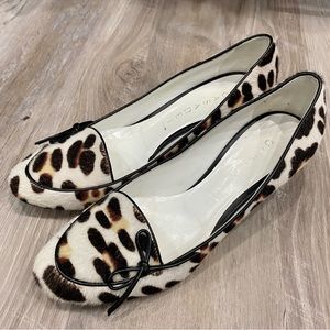 Casadei Pony Hair Leopard Print Kitten Heels